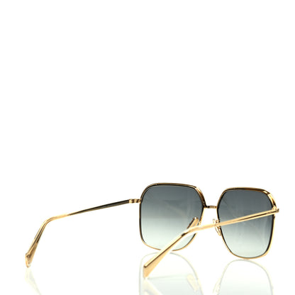 Celine Square Sunglasses Shiny Endura Gold Gradient Smoke 3 of 6