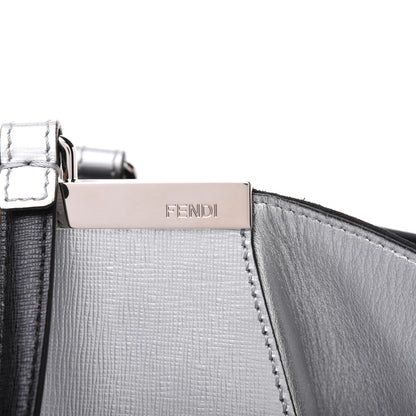 Fendi Vitello Elite Bi Color 3Jours Tote Argento Black 19 of 21