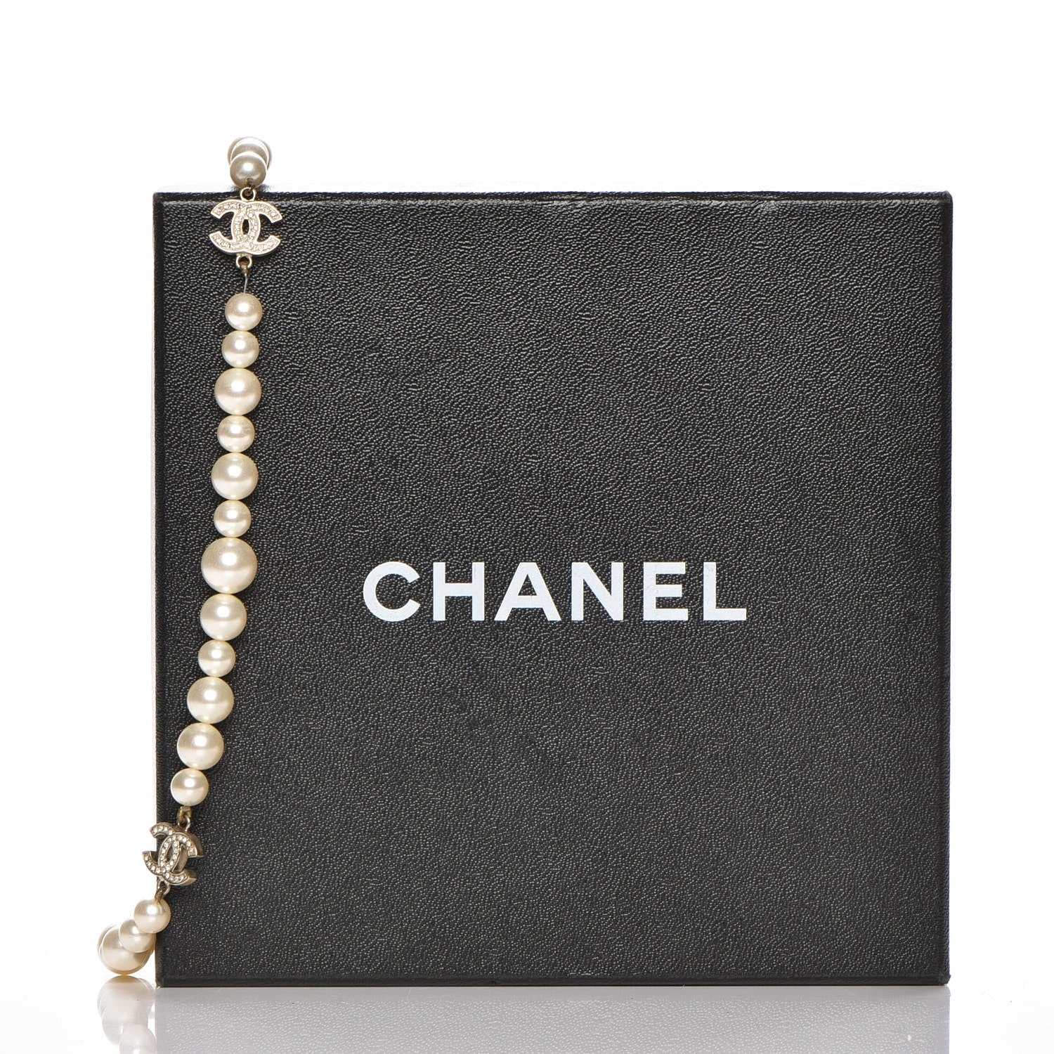 Chanel Crystal Pearl CC Short Necklace Gold 6 of 6