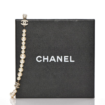 Chanel Crystal Pearl CC Short Necklace Gold 6 of 6