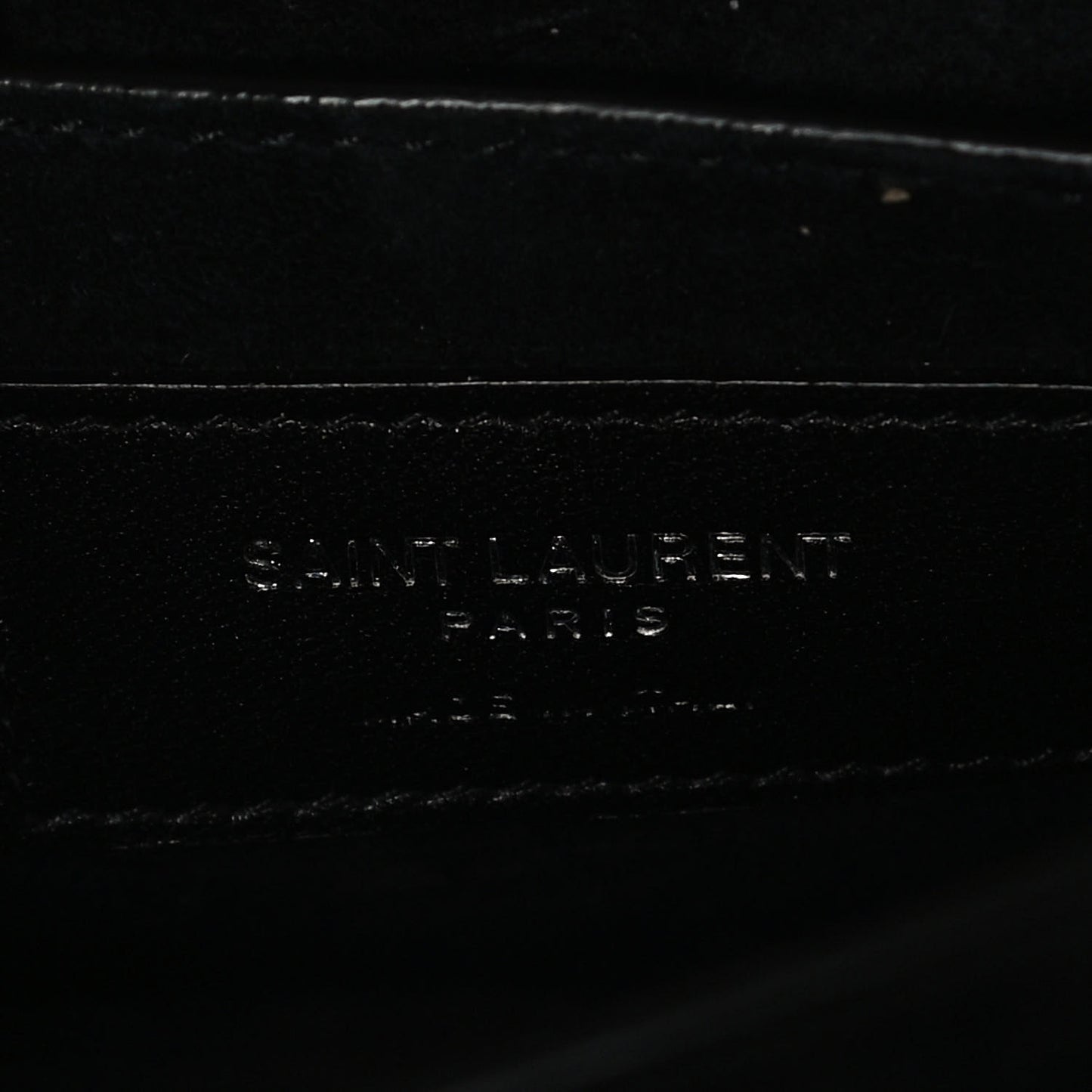 Calfskin Crocodile Embossed Medium Monogram Sunset Black