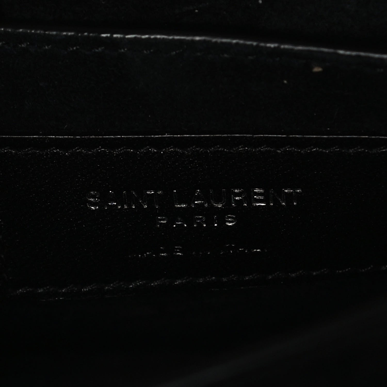 Saint Laurent Calfskin Crocodile Embossed Medium Monogram Sunset Black 5 of 11