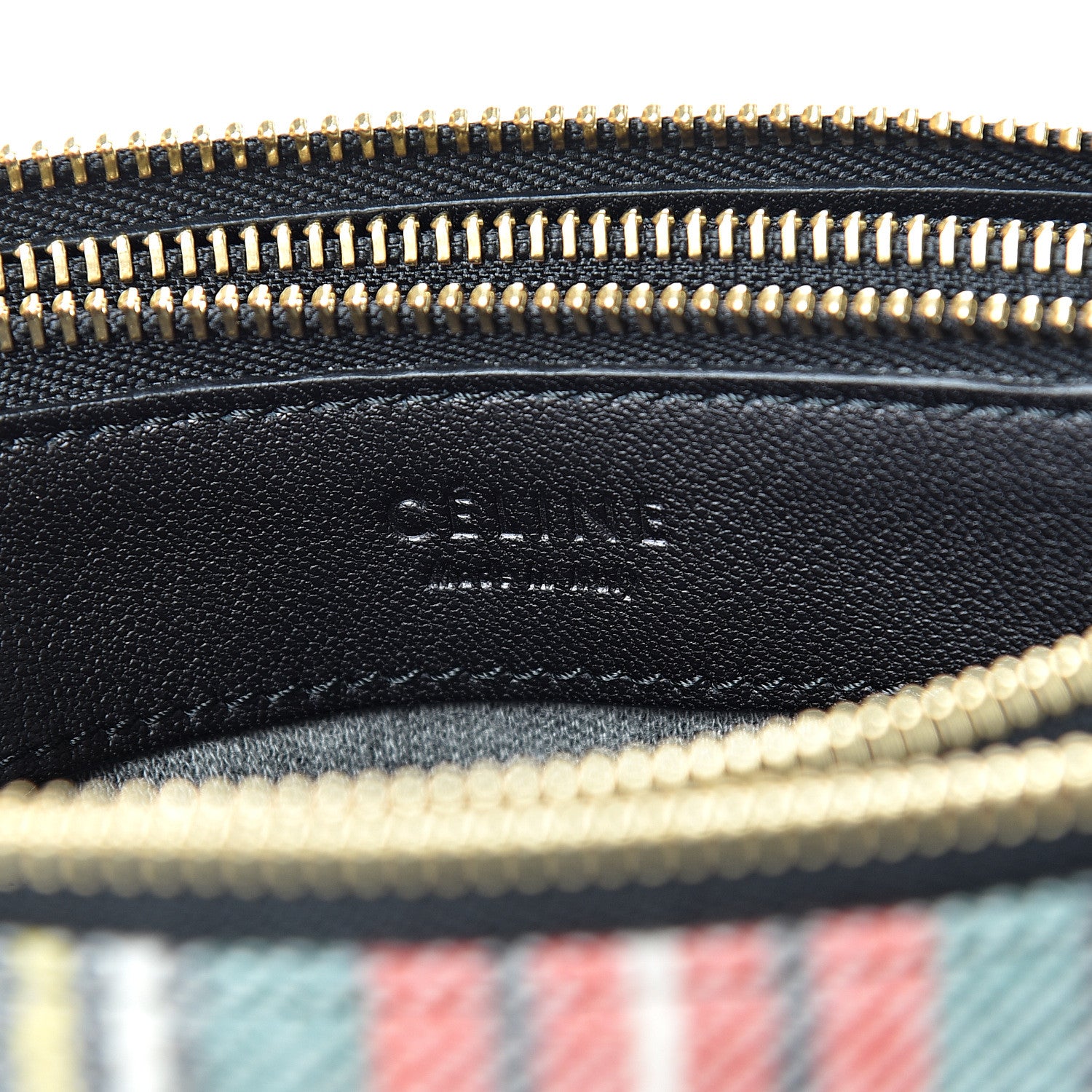 Celine Tartan Felt Plaid Small Trio Crossbody Bag Red Blue 7 of 10