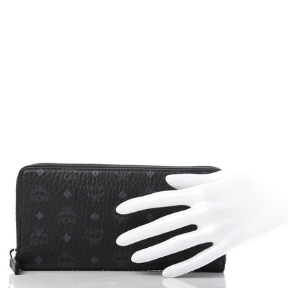 MCM Visetos Large Zip Around Wallet Black 2 of 6