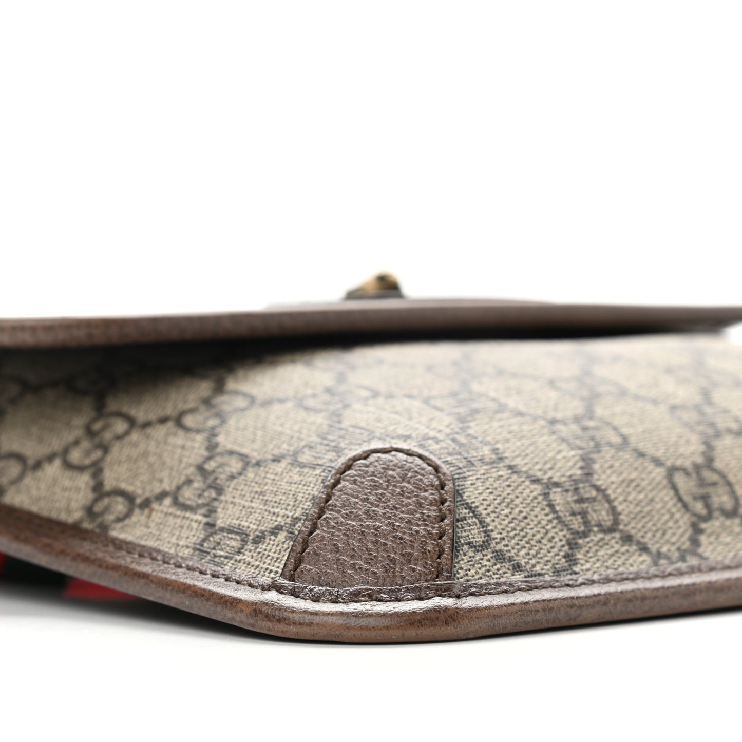 GG Supreme Monogram Neo Vintage Web Belt Bag Brown
