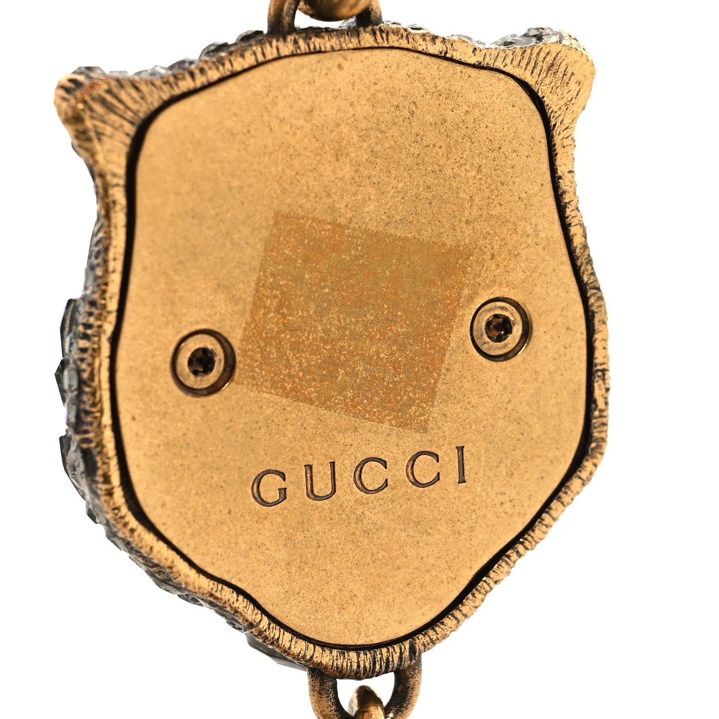 Metal Crystal Feline Key Charm
