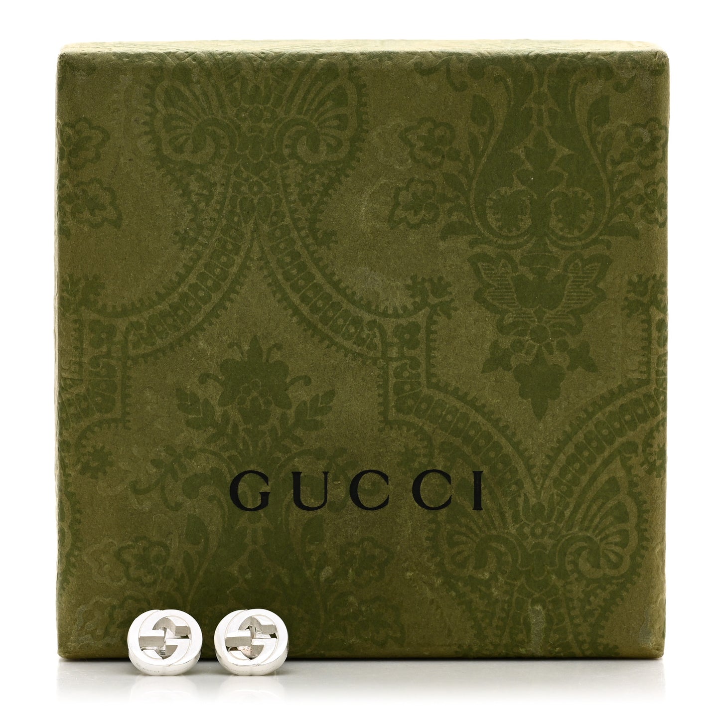 Sterling Silver Interlocking GG Stud Earrings