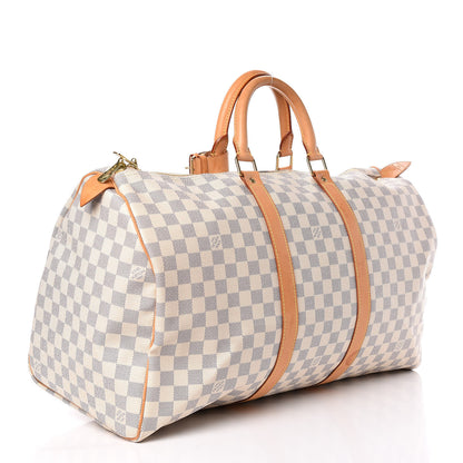 Louis Vuitton Damier Azur Keepall 50 3 of 15