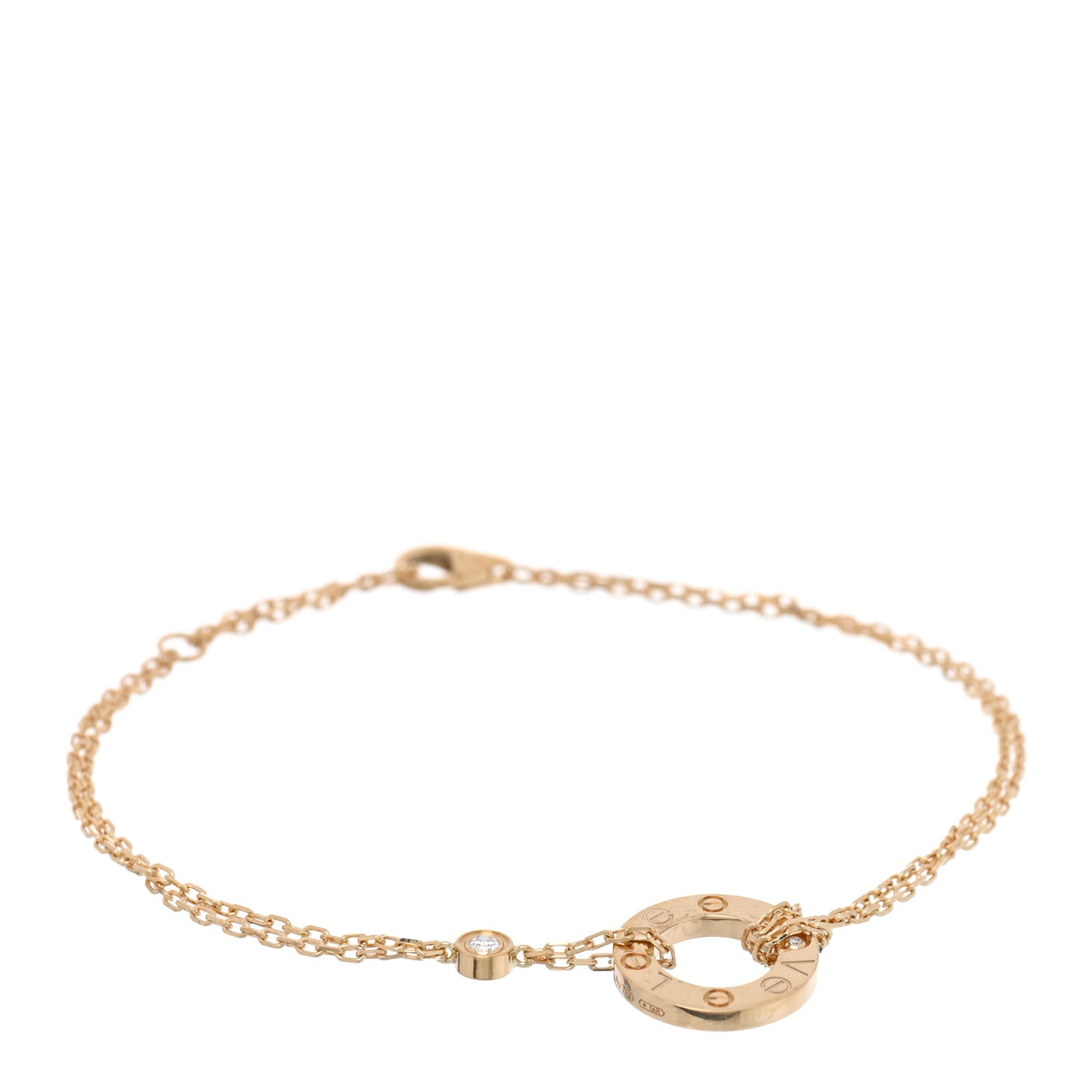 18K Yellow Gold Diamond Love Bracelet