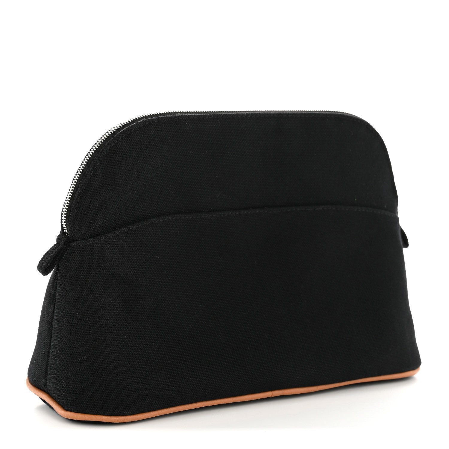 Hermes Cotton Canvas Bolide Travel Cosmetic Pouch MM Black 3 of 7