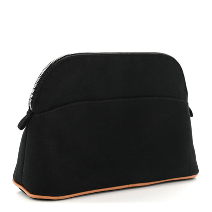 Hermes Cotton Canvas Bolide Travel Cosmetic Pouch MM Black 3 of 7