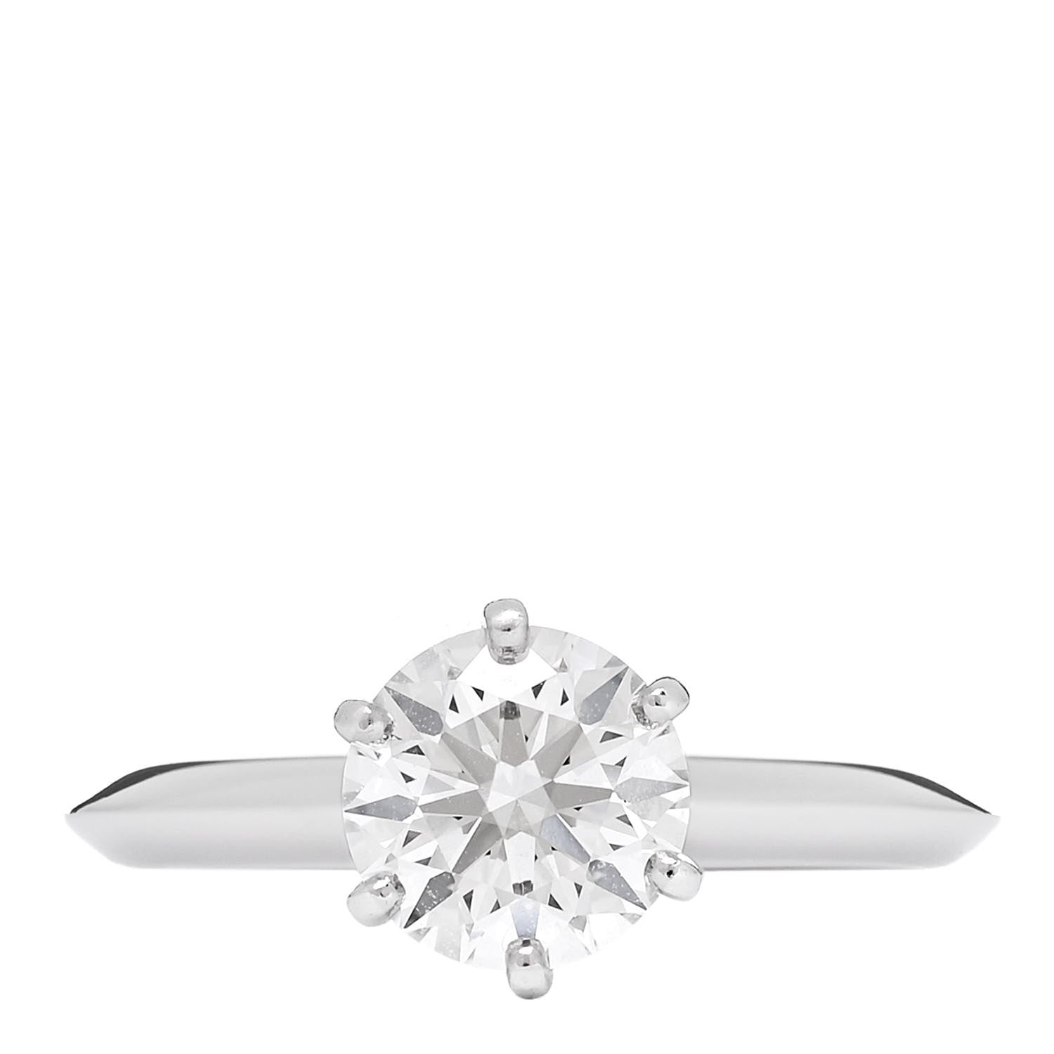 Tiffany Platinum Diamond 1.32ct Solitaire Engagement Ring 50 5.25 1 of 8