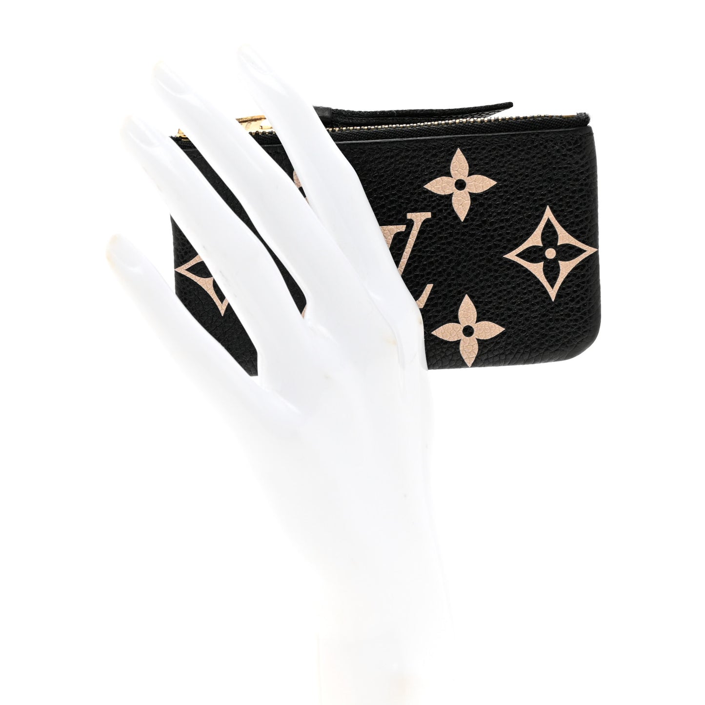 Empreinte Monogram Giant Key Pouch Black Beige