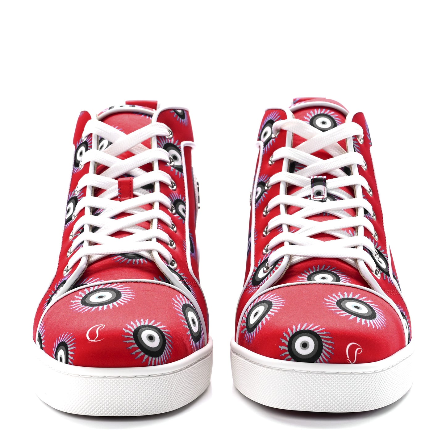 Crepe Satin Nappa Mens Loubi Eye Louis Orlato Flat Sneakers 42 Multicolor