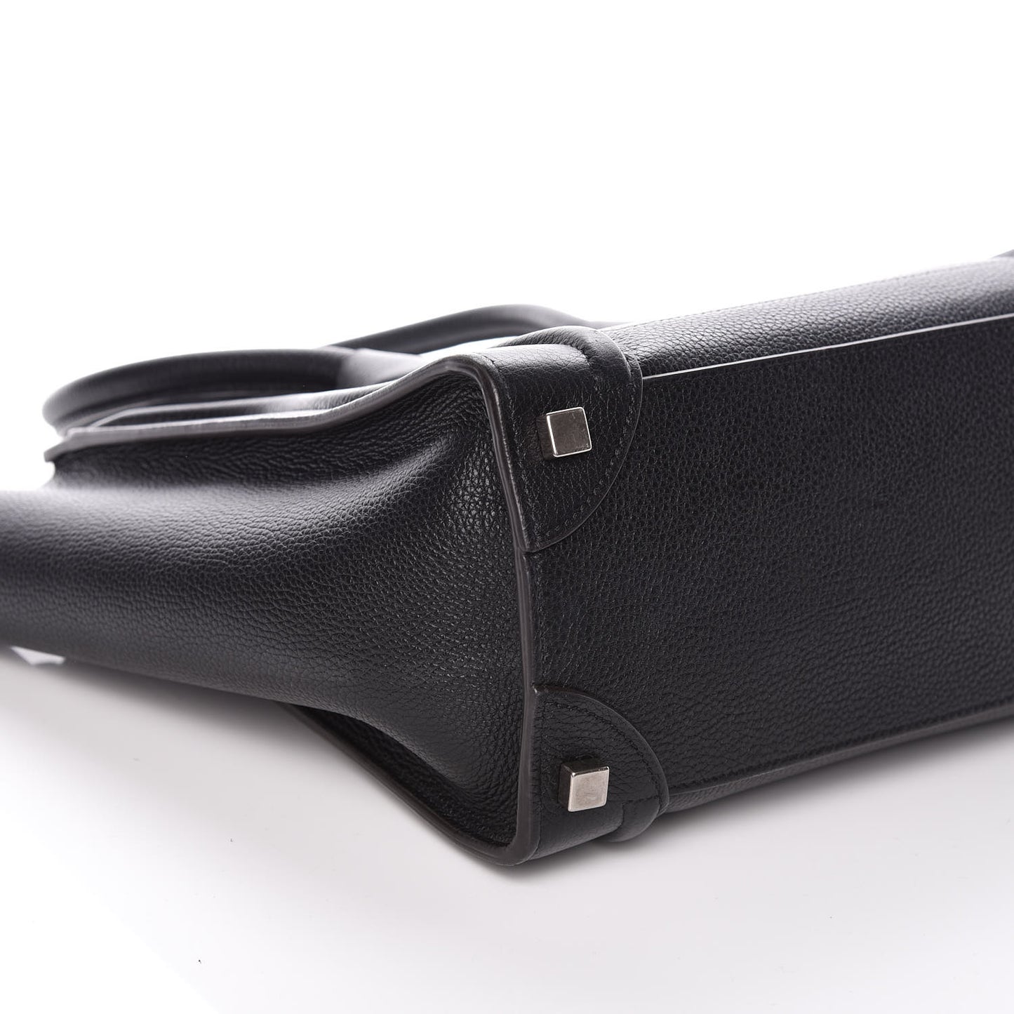 Drummed Calfskin Micro Luggage Black