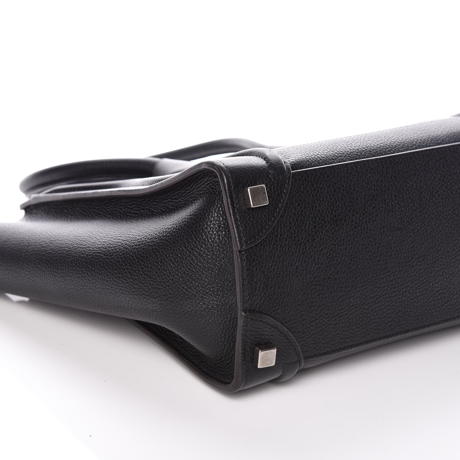 Celine Drummed Calfskin Micro Luggage Black 5 of 10