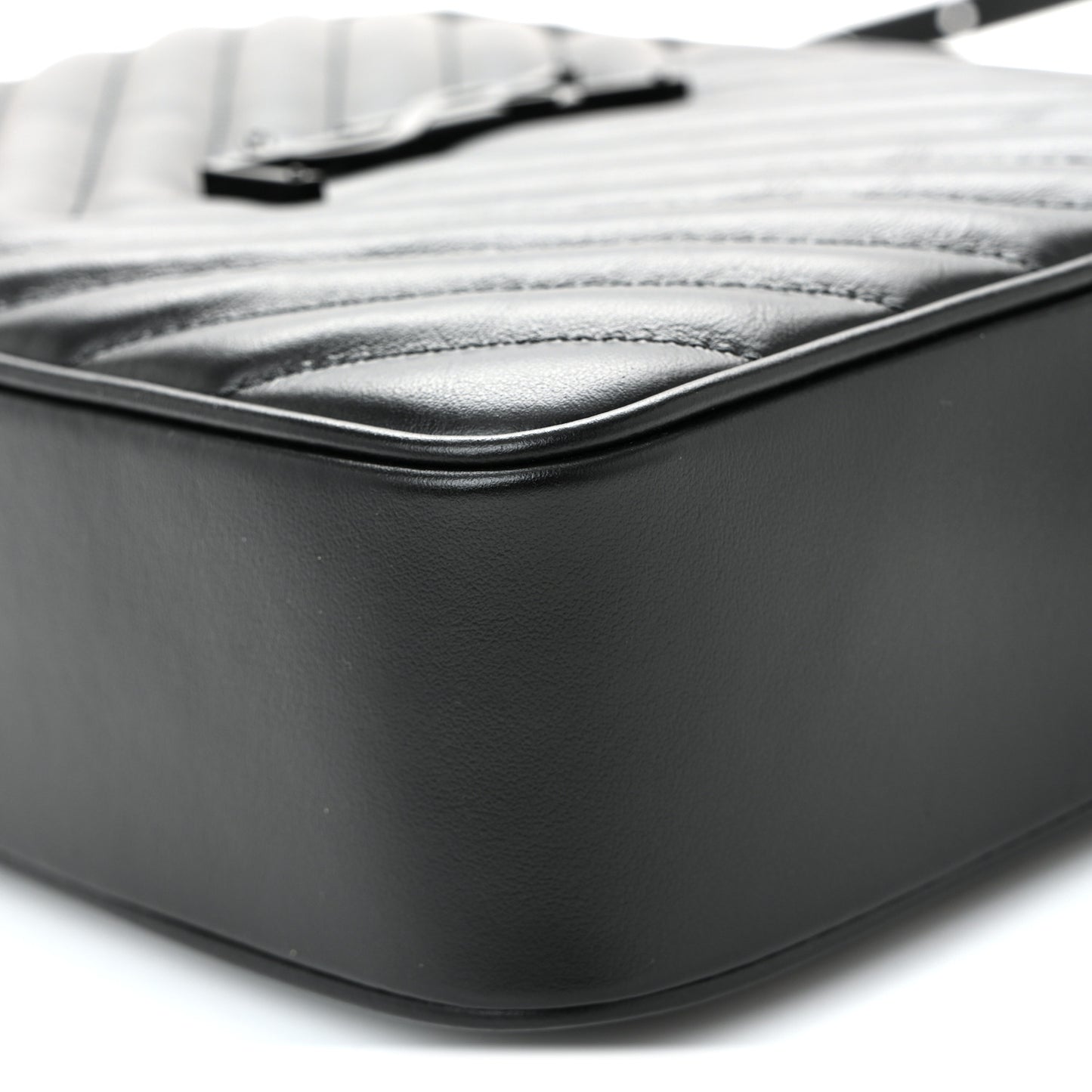 Calfskin Matelasse Monogram Monochrome Lou Camera Bag Black