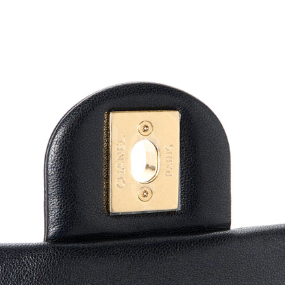 Chanel Lambskin Metal Quilted Mini Top Handle Square Flap Black 6 of 12