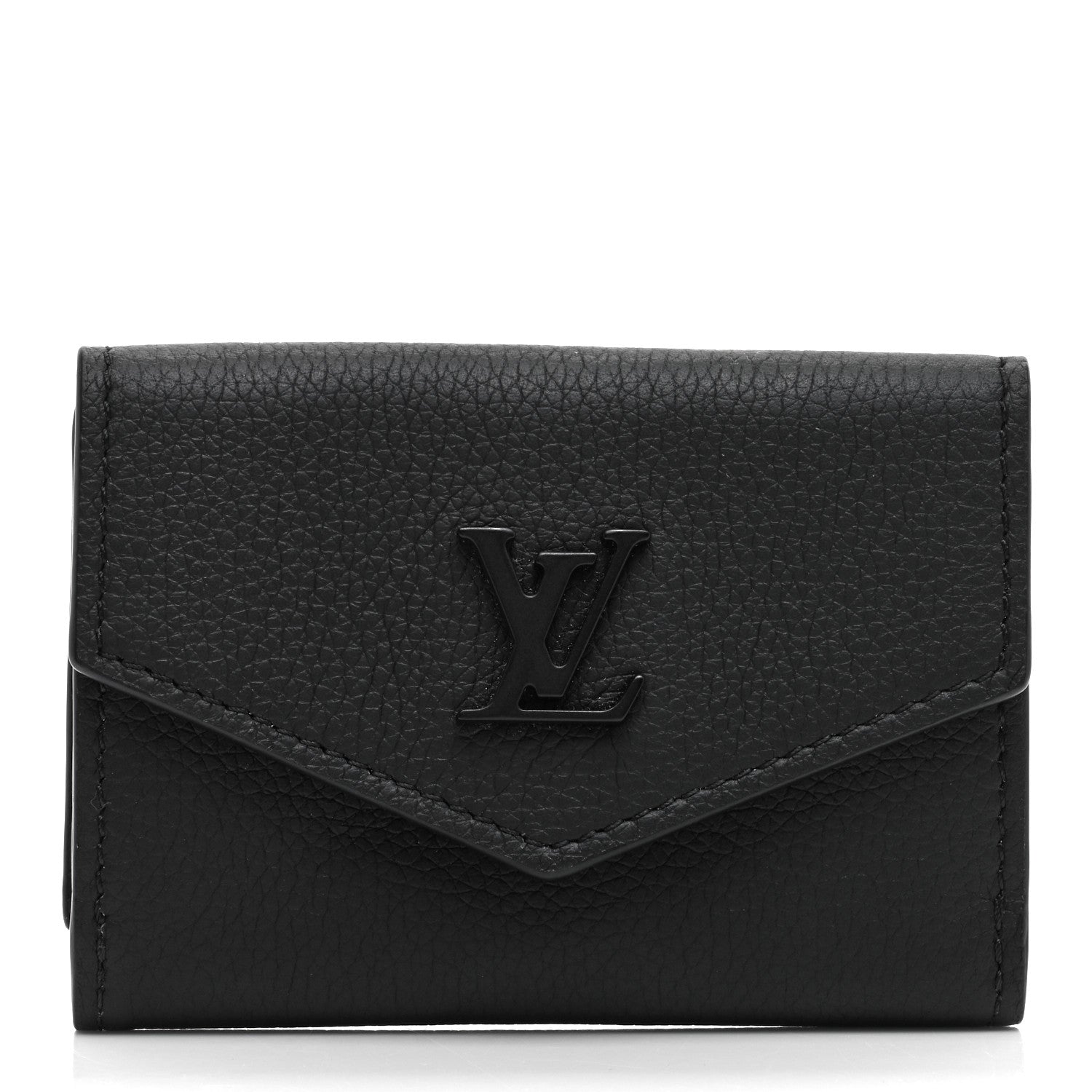 Louis Vuitton Calfskin Lockmini Wallet Black 1 of 7