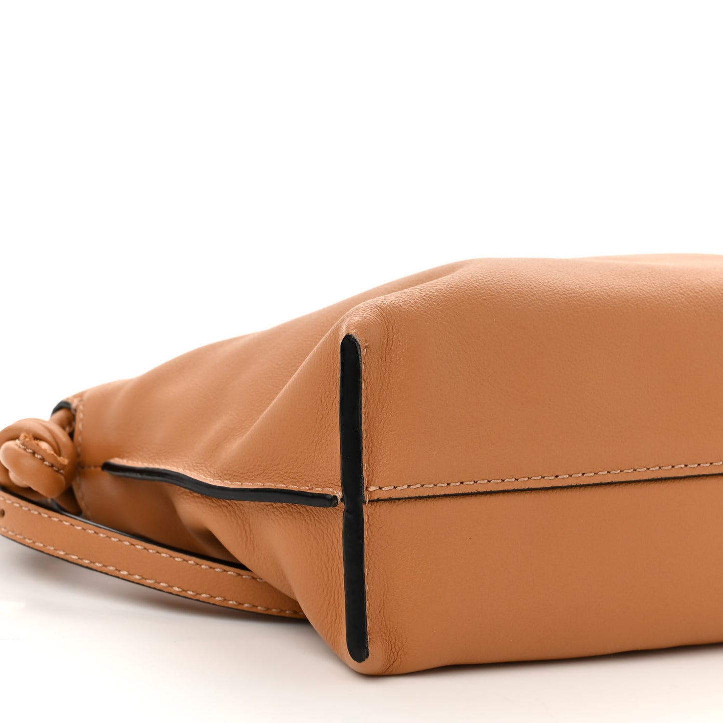 Nappa Flamenco Knot Clutch Warm Desert