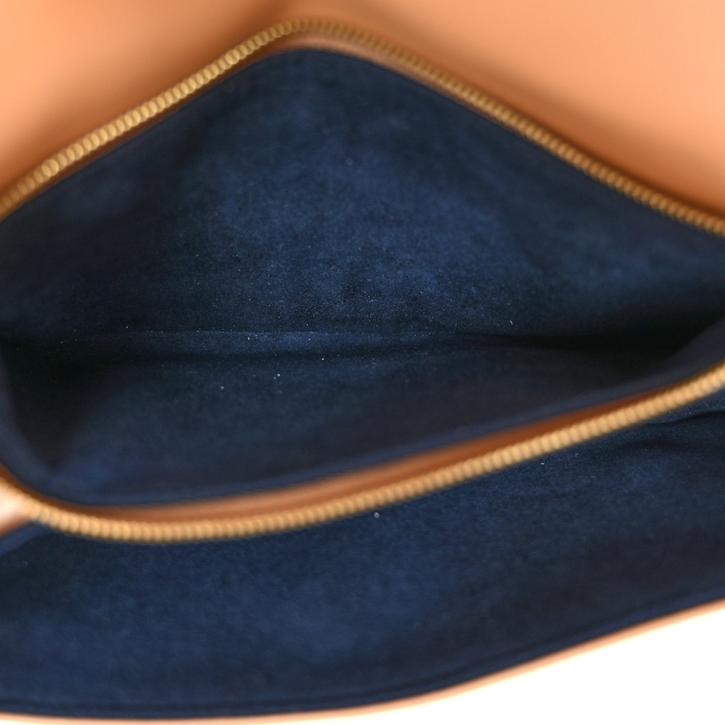Lambskin Embossed Monogram Pochette Coussin Camel