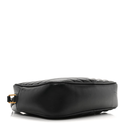 Saint Laurent Calfskin Matelasse Monogram Lou Camera Bag Black 4 of 11