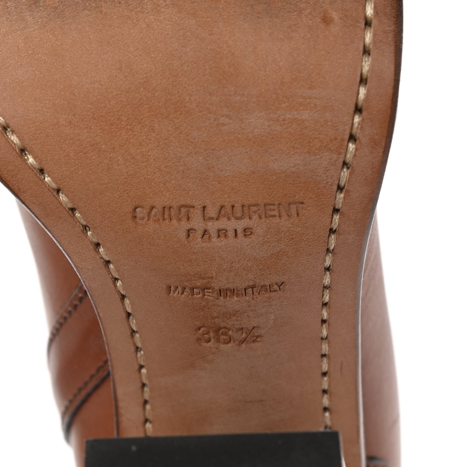 Saint Laurent Kate 105 Western Knee High Boots 36.5 New Papaya 6 of 13