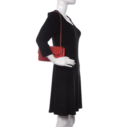Chanel Lambskin Quilted East West Flap Red 2 of 10