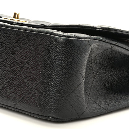 Chanel Caviar Quilted Jumbo Double Flap Black 9 of 10