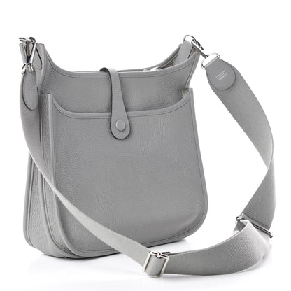 Hermes Taurillon Clemence Evelyne III PM Gris Mouette 3 of 9