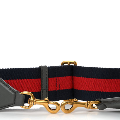 Gucci Canvas Web Shoulder Strap Navy Red 4 of 4