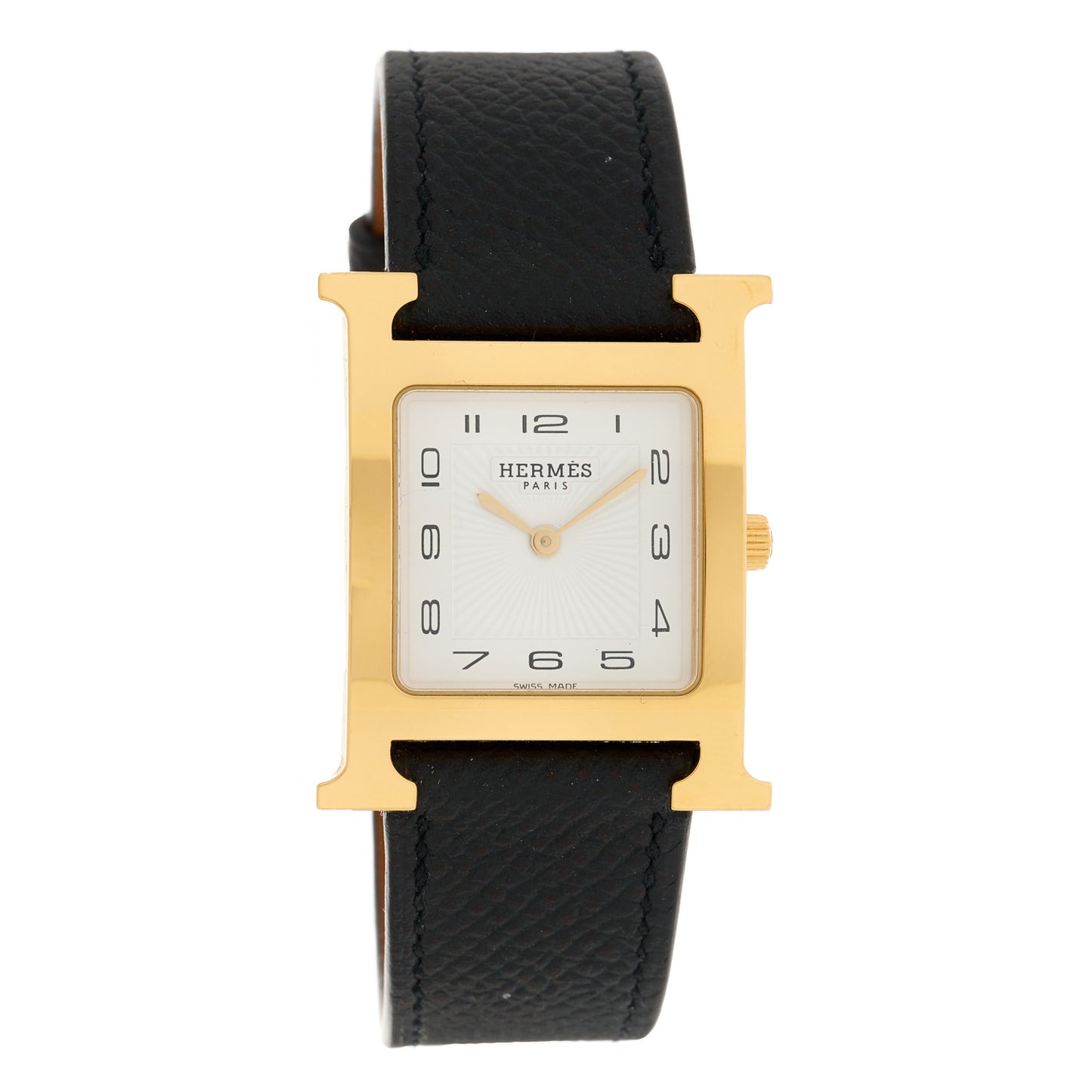 Stainless Steel Epsom 26mm Heure H Hour Quartz Watch Noir