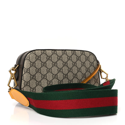Gucci GG Supreme Monogram Web Neo Vintage Shoulder Bag Beige New Acero Crop 3 of 10