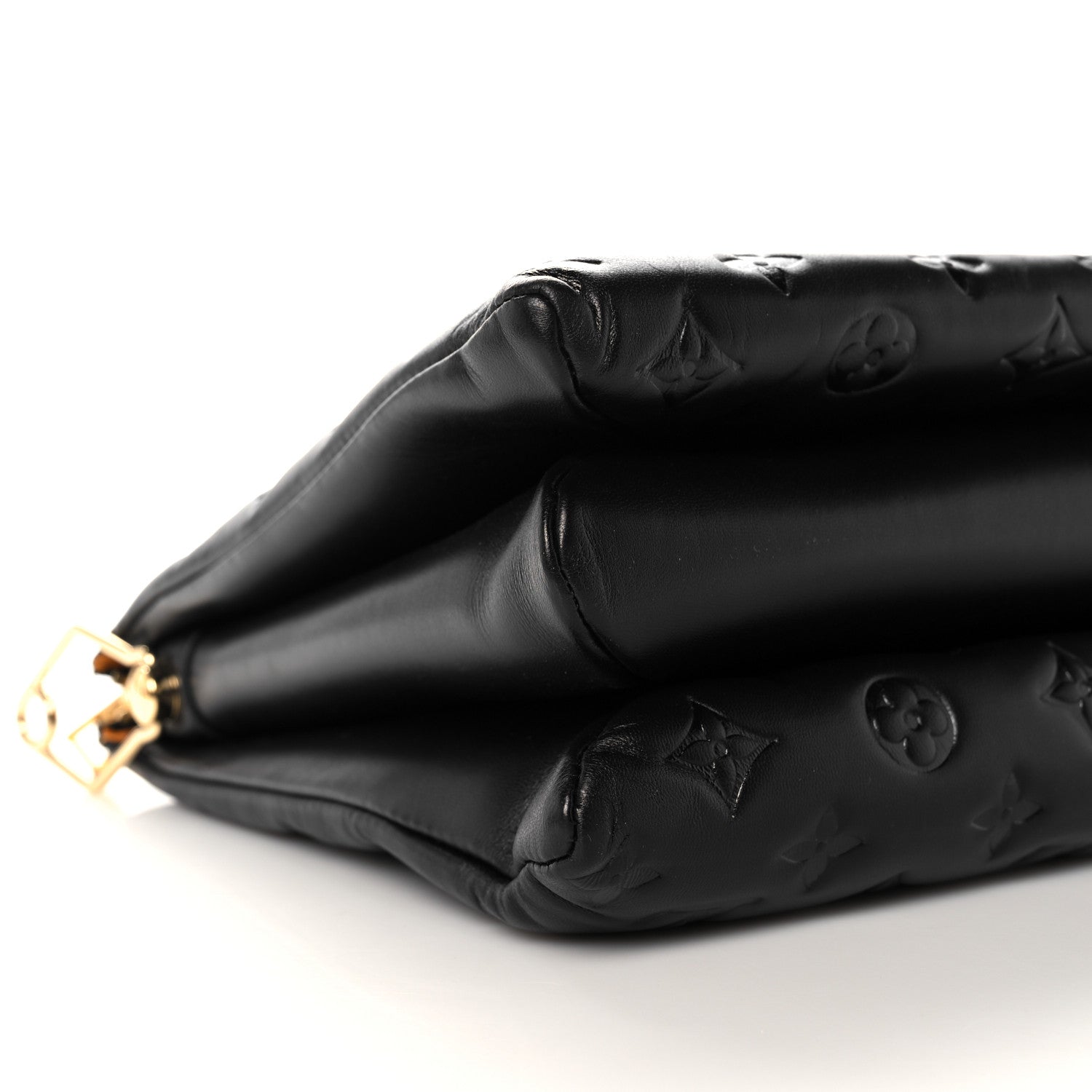 Louis Vuitton Lambskin Embossed Monogram Coussin MM Black 7 of 11