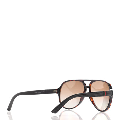 Gucci Acetate Polarized Web Aviator Sunglasses GG 1065/ S Tortoise 4 of 11