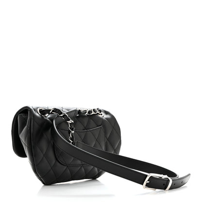 Chanel Calfskin Quilted CC Uniform Flap Belt Bag Black 2 of 10