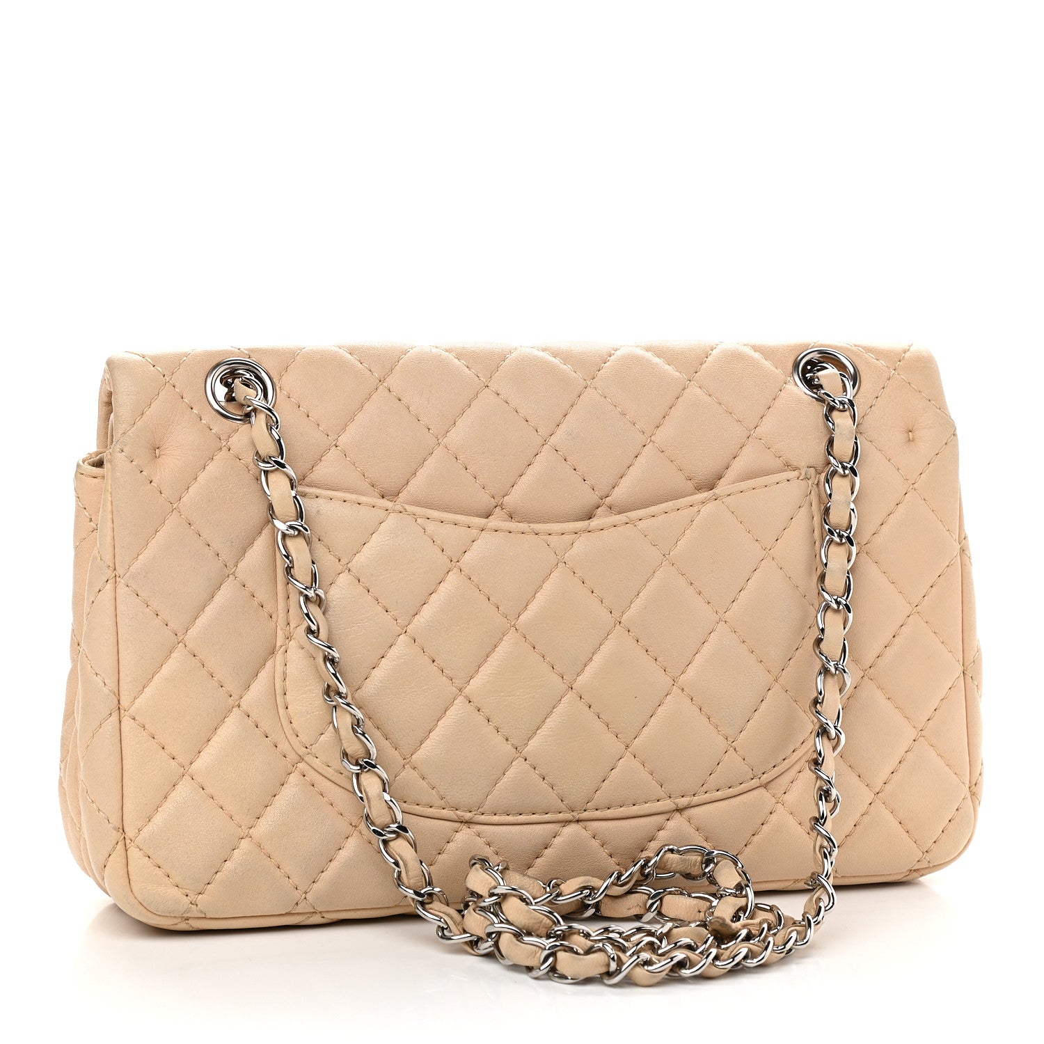 Chanel Lambskin Quilted Medium Double Flap Beige 3 of 11