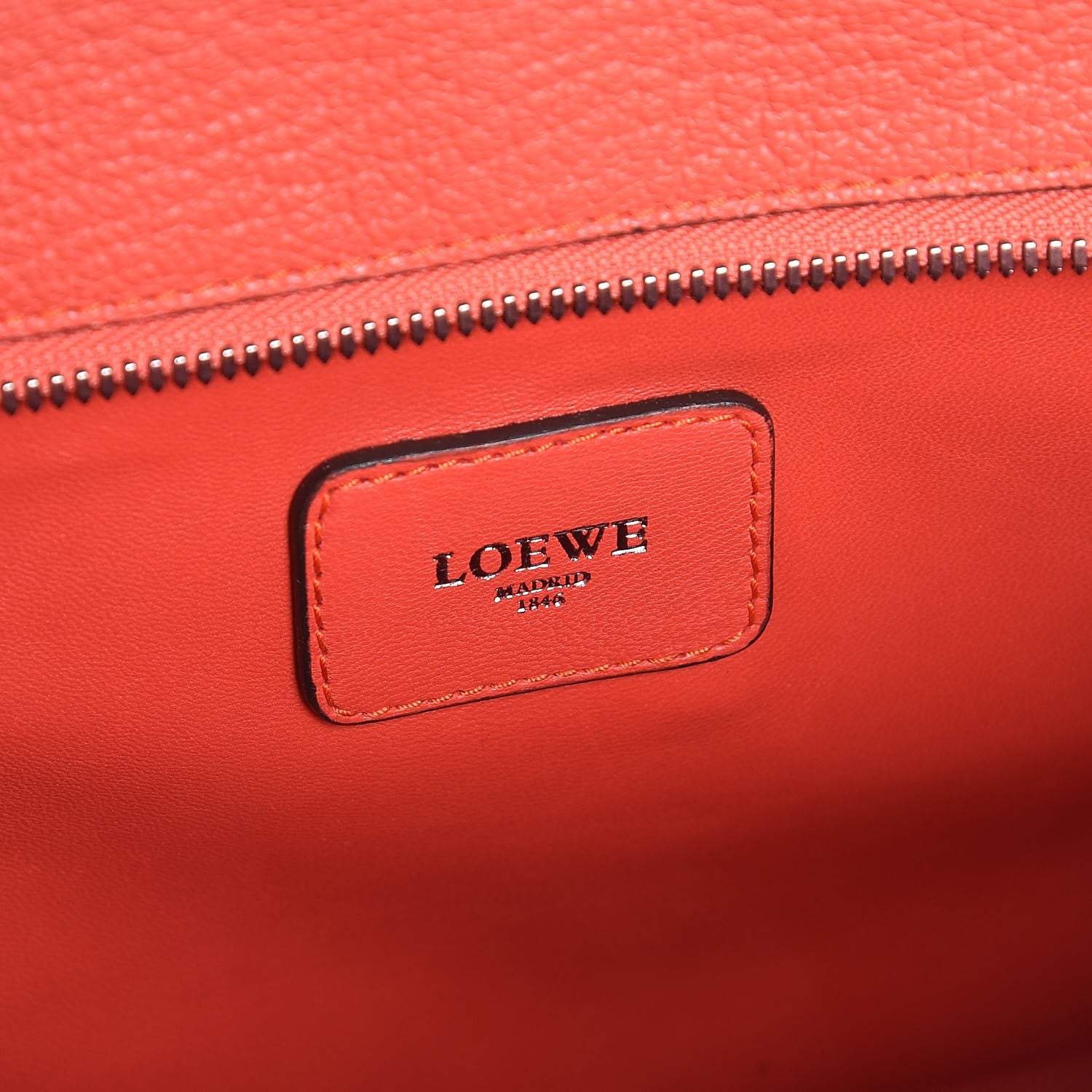 Loewe Goatskin Amazona Tote Orange 6 of 7