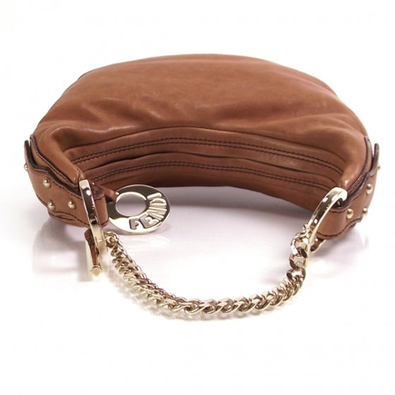 Calfskin Chef Chain Hobo Camel