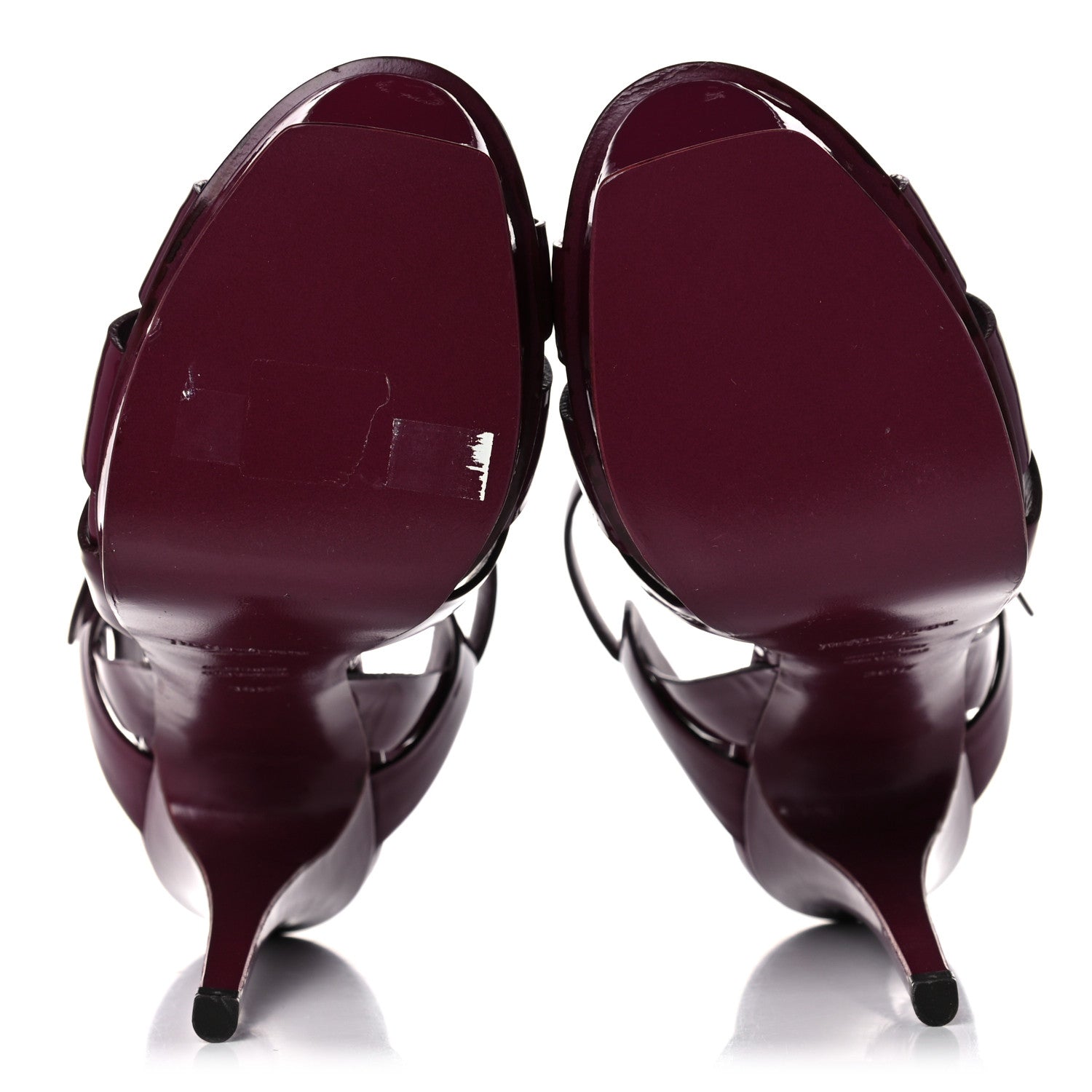 Saint Laurent Patent Tribute 105 Platform Sandals 36.5 Purple 5 of 11