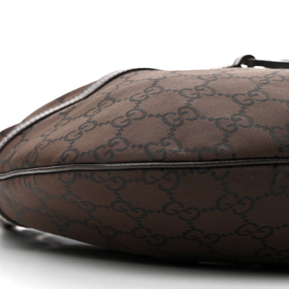 Gucci Canvas GG Reins Hobo Brown Black 8 of 15