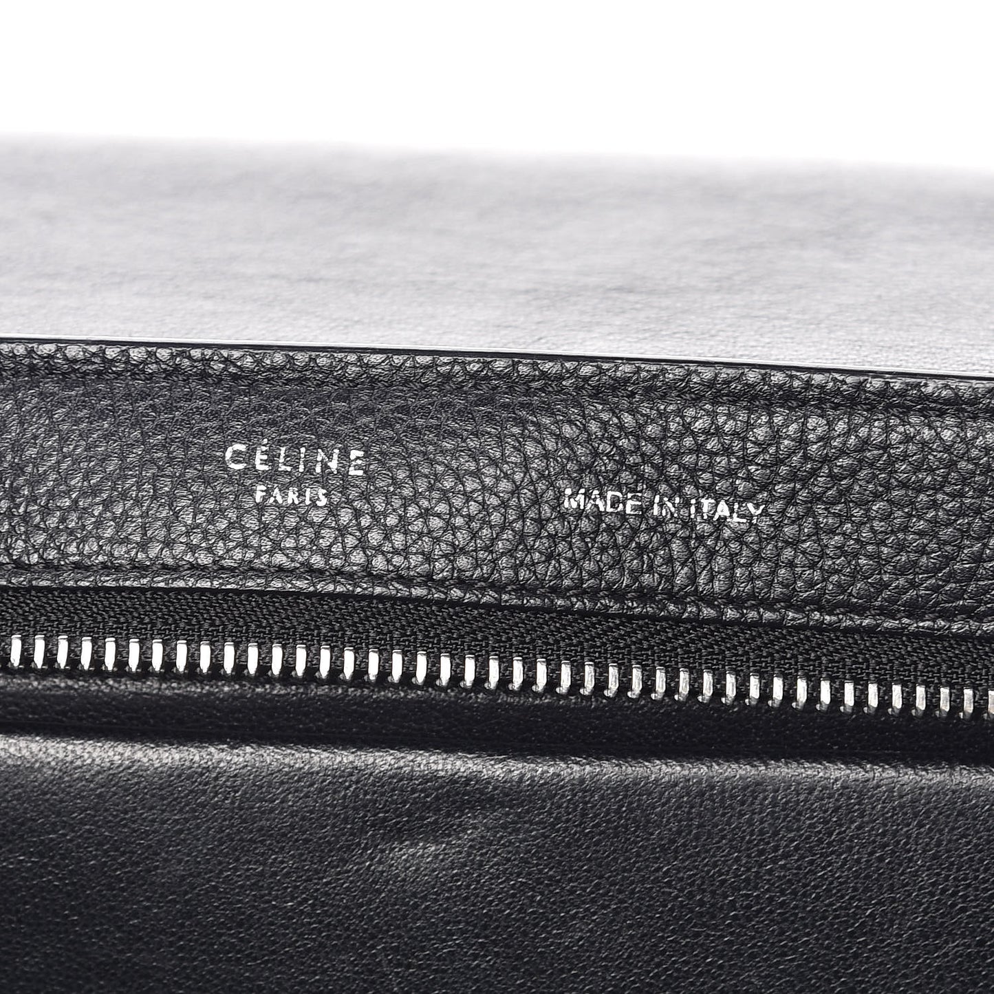 Drummed Calfskin Suede Small Trapeze Black