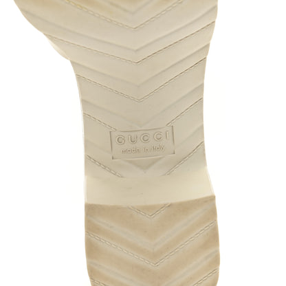 Gucci Rubber Gucci Logo Womens Platform 20/60mm Slide Sandals Mystic White 7 of 9