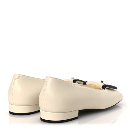 Chanel Lambskin Turnlock CC Ballet Flats 36 Ivory Black 5 of 11