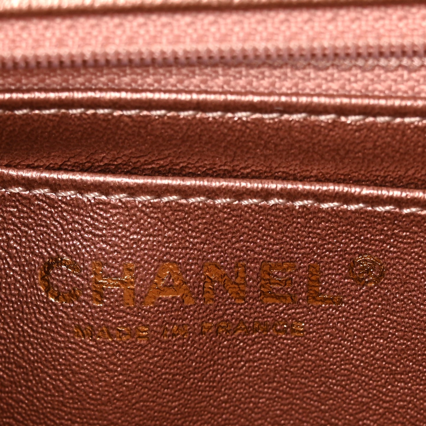 Metallic Grained Calfskin Quilted 2.55 Reissue Mini Flap Copper Pink