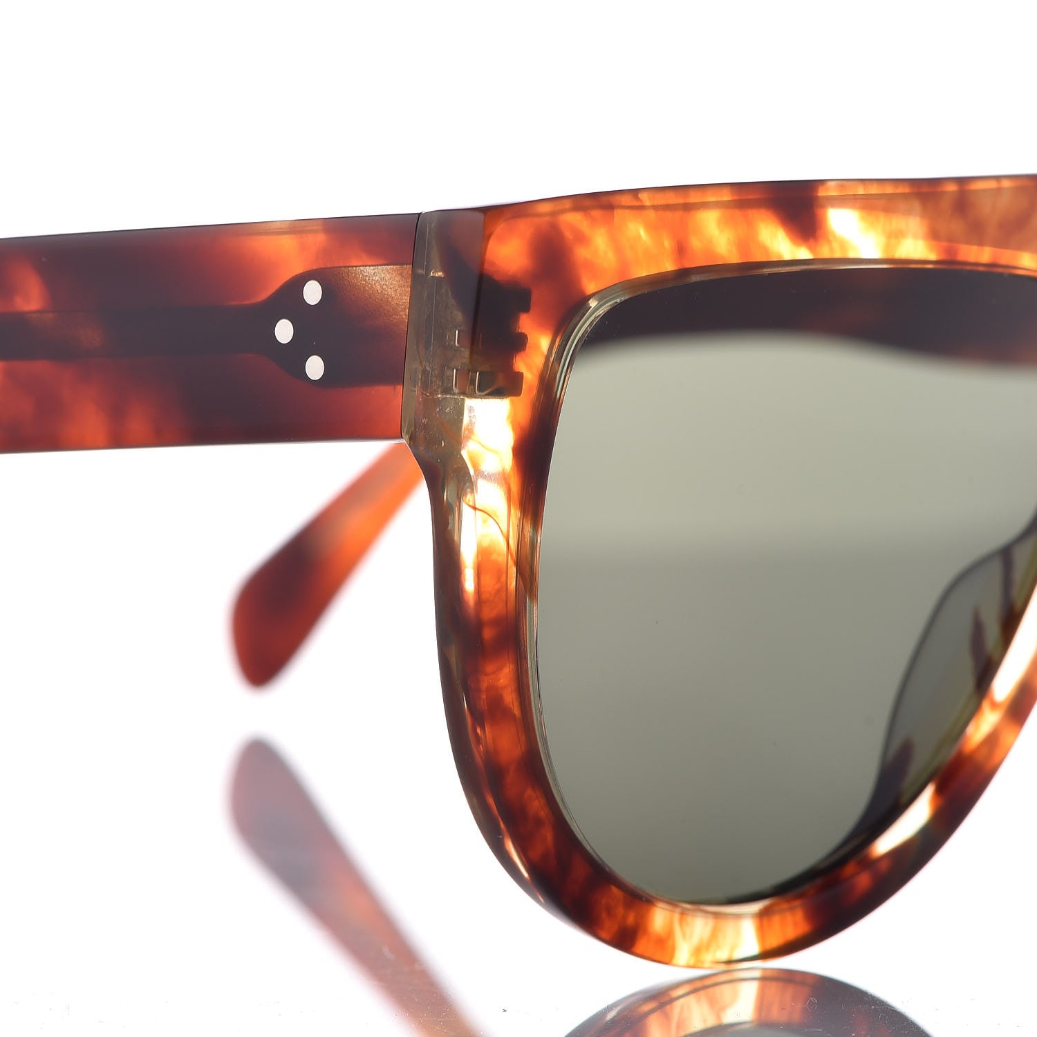 Celine Acetate Aviator Sunglasses CL 40001I Havana 5 of 7