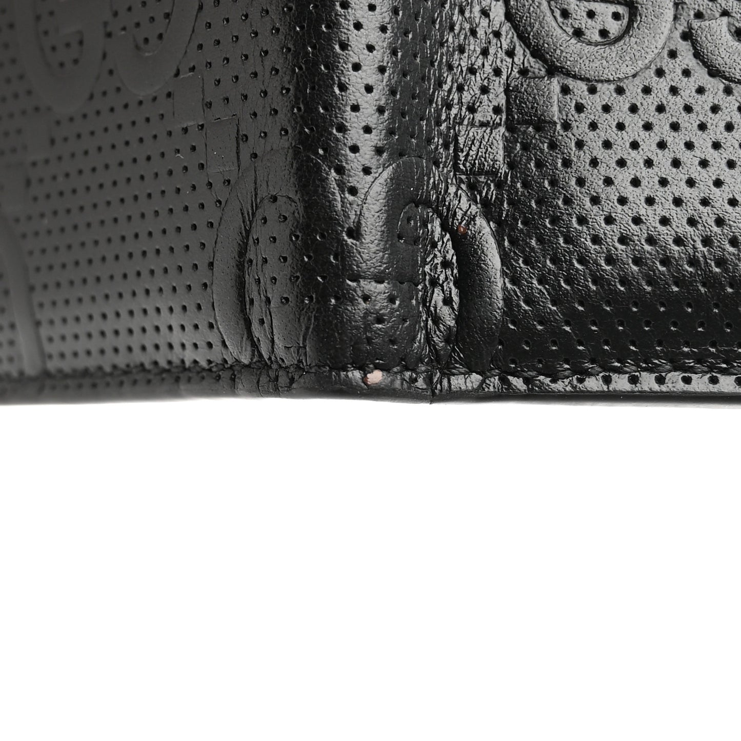 Calfskin GG Tennis Embossed Bi-Fold Wallet Black