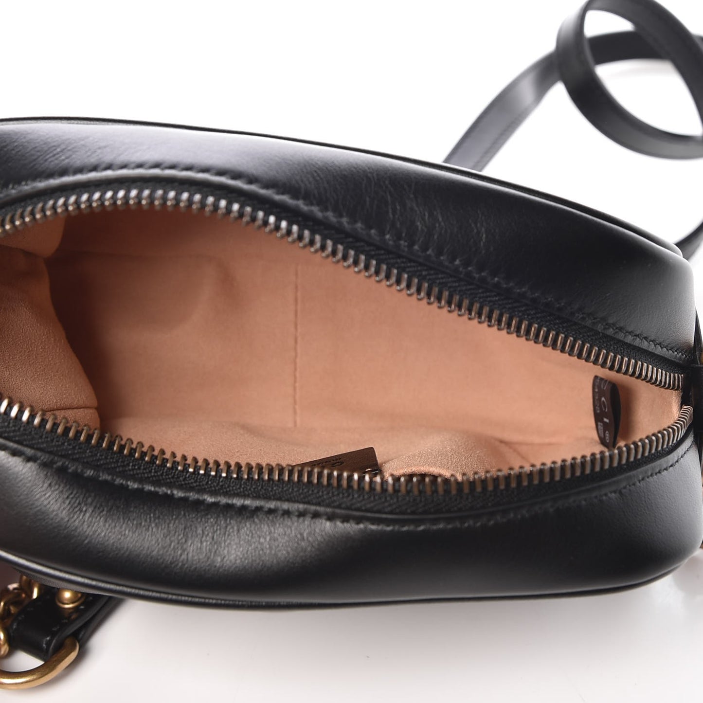 Calfskin Matelasse Mini GG Marmont Chain Shoulder Bag Black