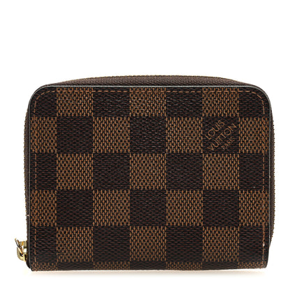 Louis Vuitton Damier Ebene Zippy Coin Purse Rose Ballerine 1 of 6