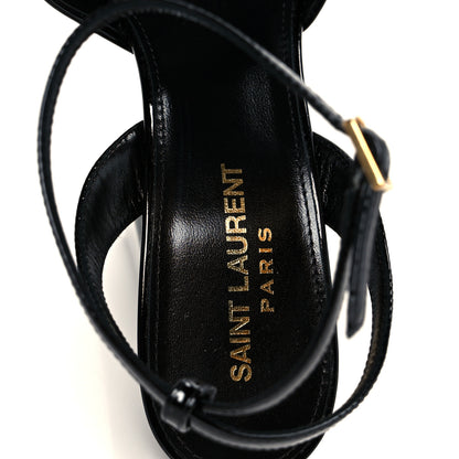 Saint Laurent Vernice Grupy Sexy 95 Tanouk Platform Sandals 37.5 Black 7 of 10